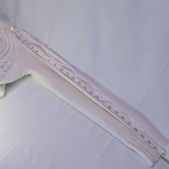 Vintage Eddie Bauer Cotton Cable  Knit Sweater Shawl Collar - Picture 6 of 12